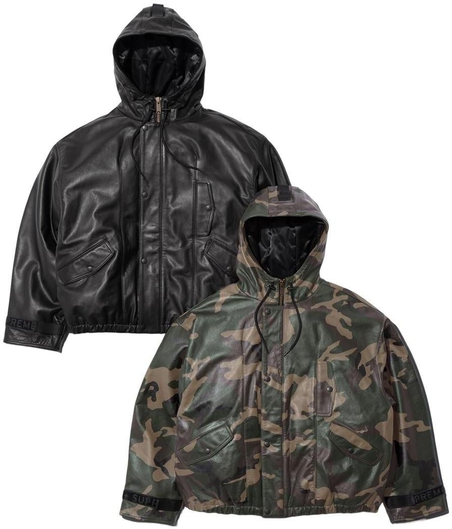 Supreme®/Marithé + François Girbaud Hooded Leather Flight Bomber Jacket